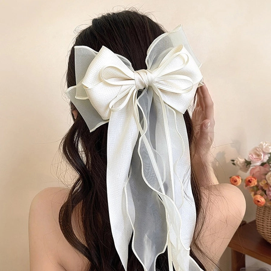 Women's Simple Style Classic Style Bow Knot Alloy Cloth Hair Clip
