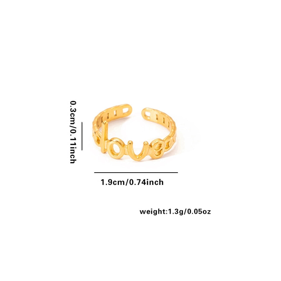 Jewelry Elegant Love Moon Leaves Titanium Steel Open Rings