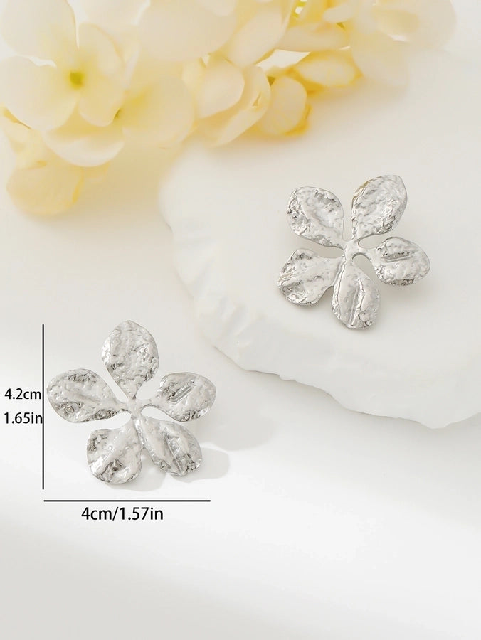 1 Pair Exaggerated Simple Style Oversized Flower Butterfly 304 Stainless Steel Ear Studs