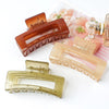 simple style rectangle arylic plating hair claws 1 piece