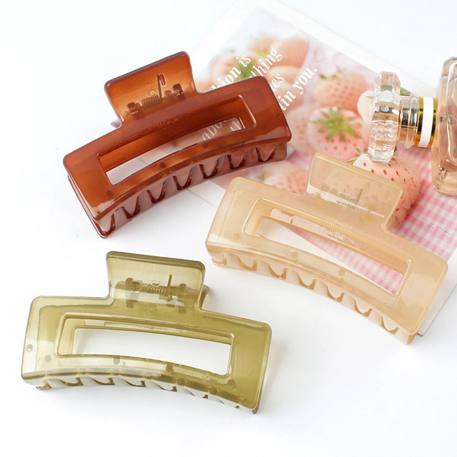 simple style rectangle arylic plating hair claws 1 piece