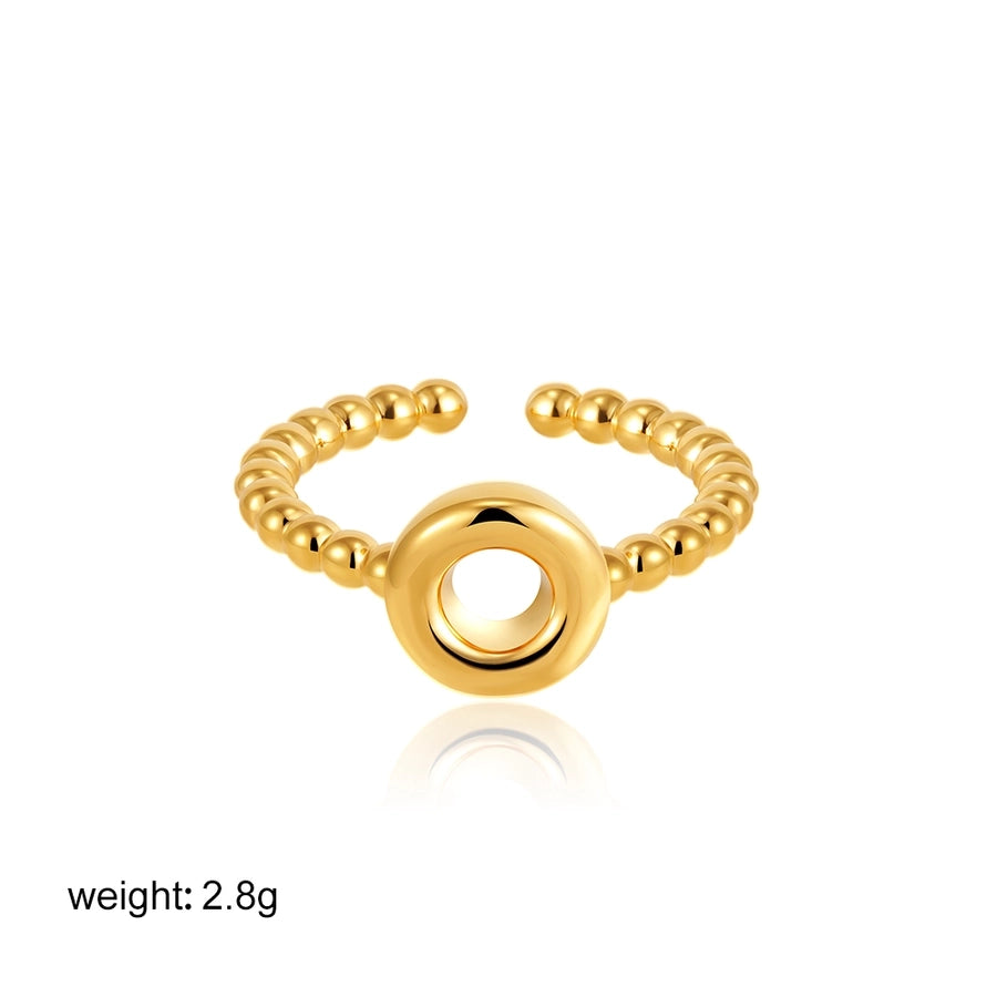 Copper Letter Open Rings