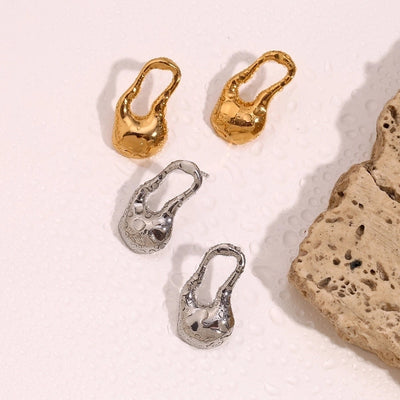 1 Pair Simple Style Geometric 304 Stainless Steel 18K Gold Plated Ear Studs