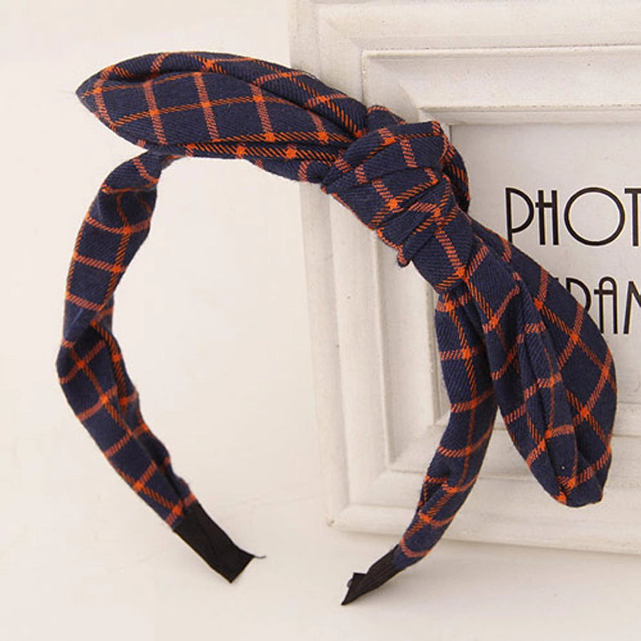 simple style flower bow knot twist cloth hair band