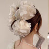 simple style bow knot cloth patchwork hair claws