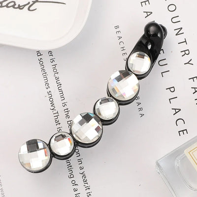 simple style geometric plastic artificial pearls hair clip