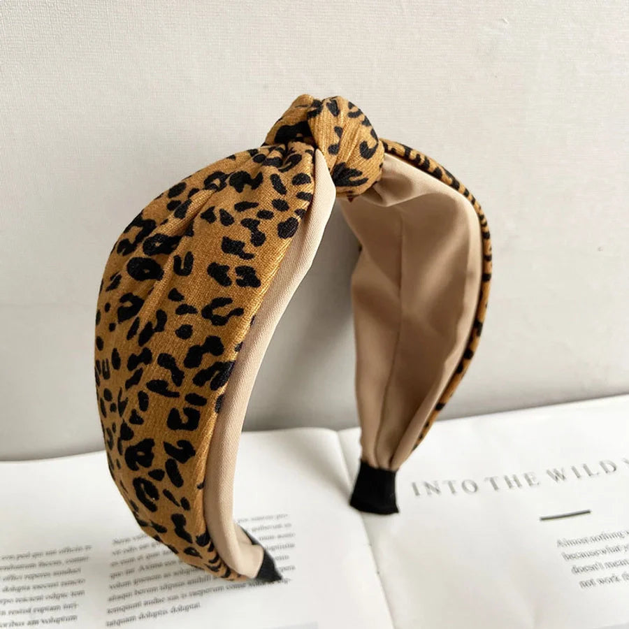 women's ig style retro leopard cloth hair band
