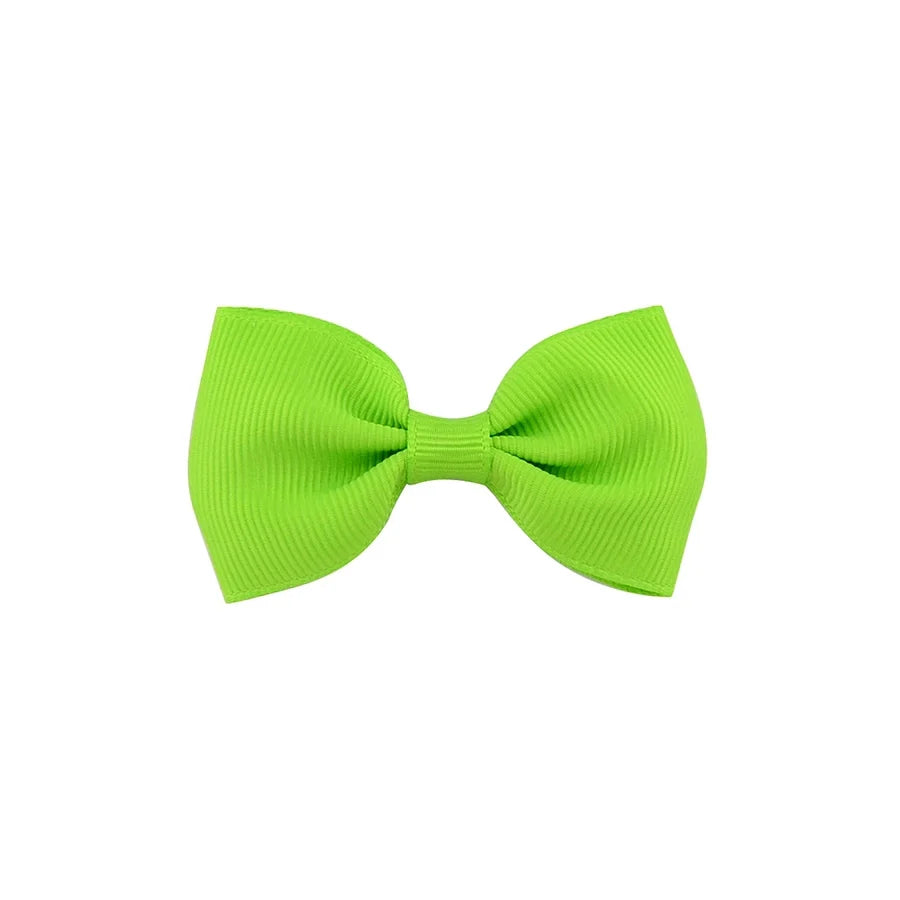 european and american solid color children's bow cute hairpin