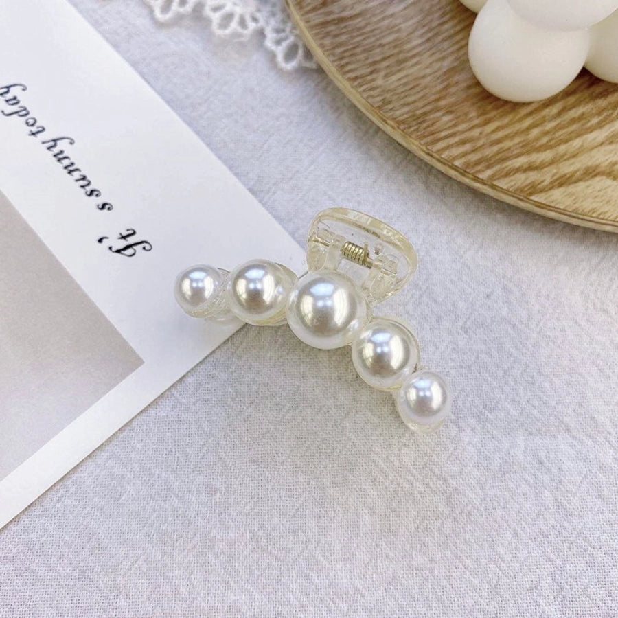 korean fashion style pearl hairpin big hair grabbing clip plate hair ponytail small hair claw