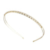 women's simple style waves flower bow knot metal inlay pearl zircon hair band