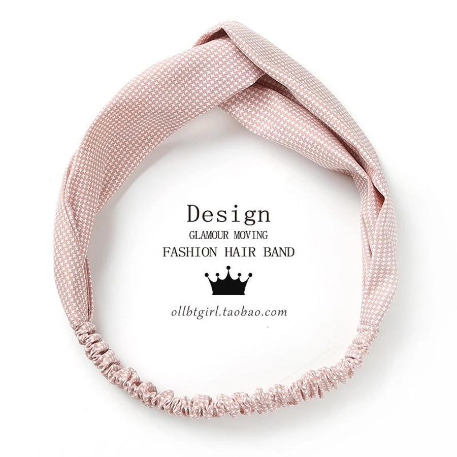 retro small dot wide-brimmed cross hair band nhof157730