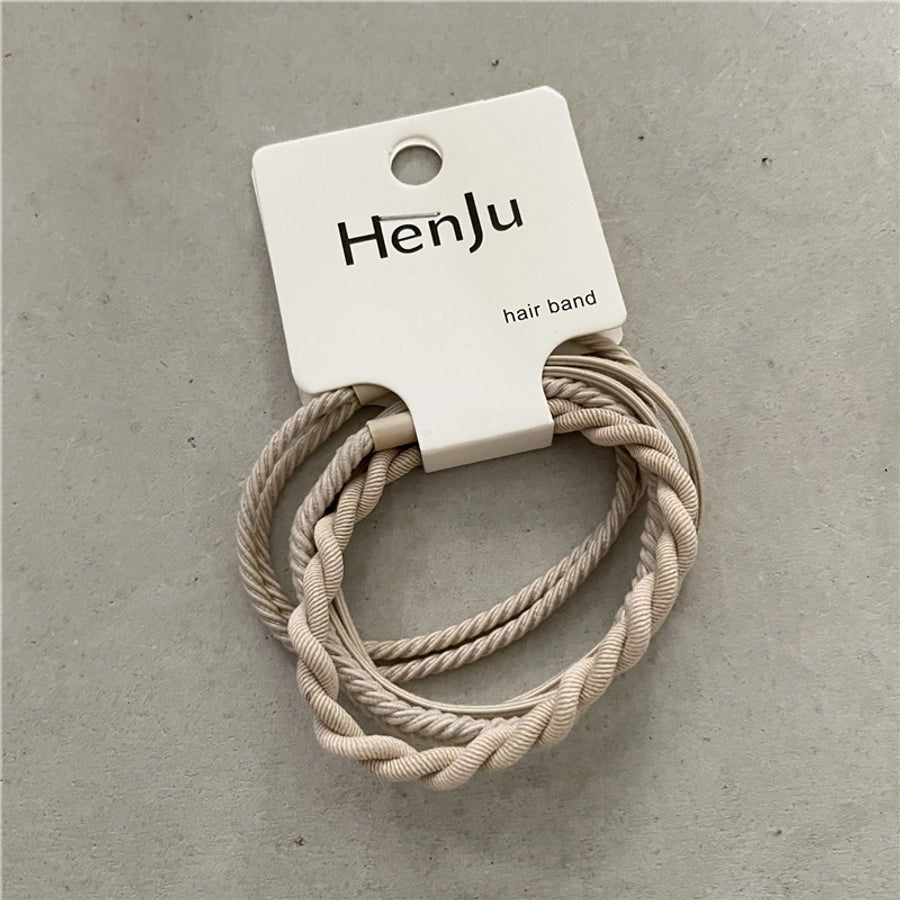 simple style solid color cloth hair tie 1 set