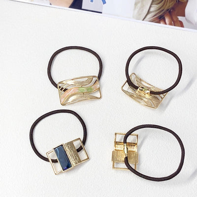 Women's Simple Style Geometric Alloy Resin Hair Tie