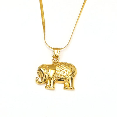 Jewelry Lady Elephant Titanium Steel Plating Pendant Necklace