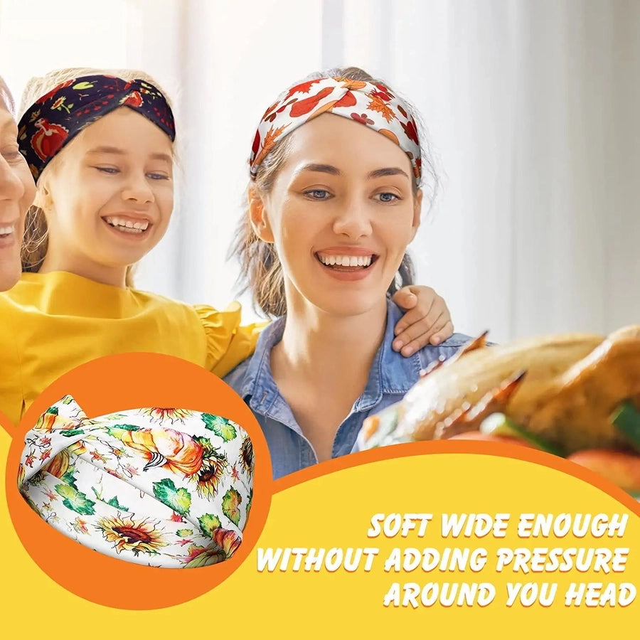 casual vacation plaid bow knot cloth printing hair band