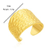 Jewelry Classic Style Solid Color 304 Stainless Steel Gold Plated Open Rings