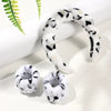 Women's Casual Solid Color Flannel Inlay Artificial Pearls Hair Band