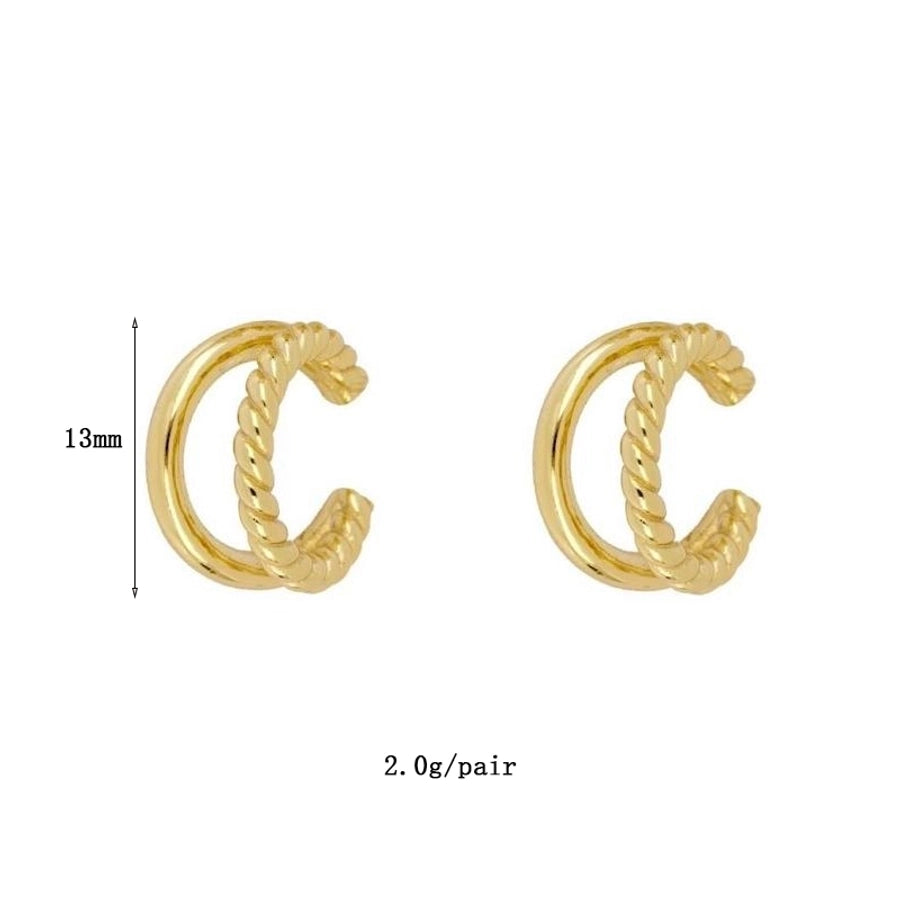 1 Pair Hip-Hop French Style Cool Style Devil's Eye Star Irregular Copper Zircon 24K Gold Plated Hoop Earrings Drop Earrings Ear Cuffs