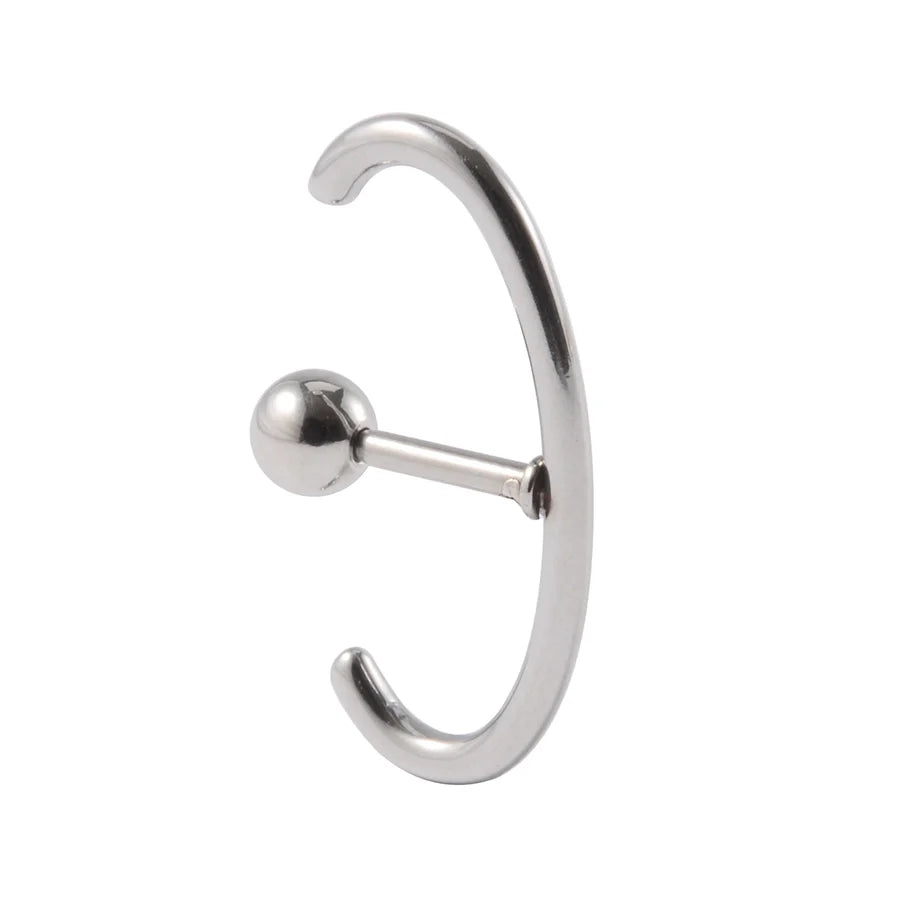 1 Piece Lip Rings Casual Elegant Vacation C Shape Arc 304 Stainless Steel 18K Gold Plated Ear Cartilage Rings & Studs