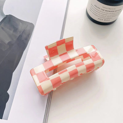 simple style lattice pvc hollow out hair claws
