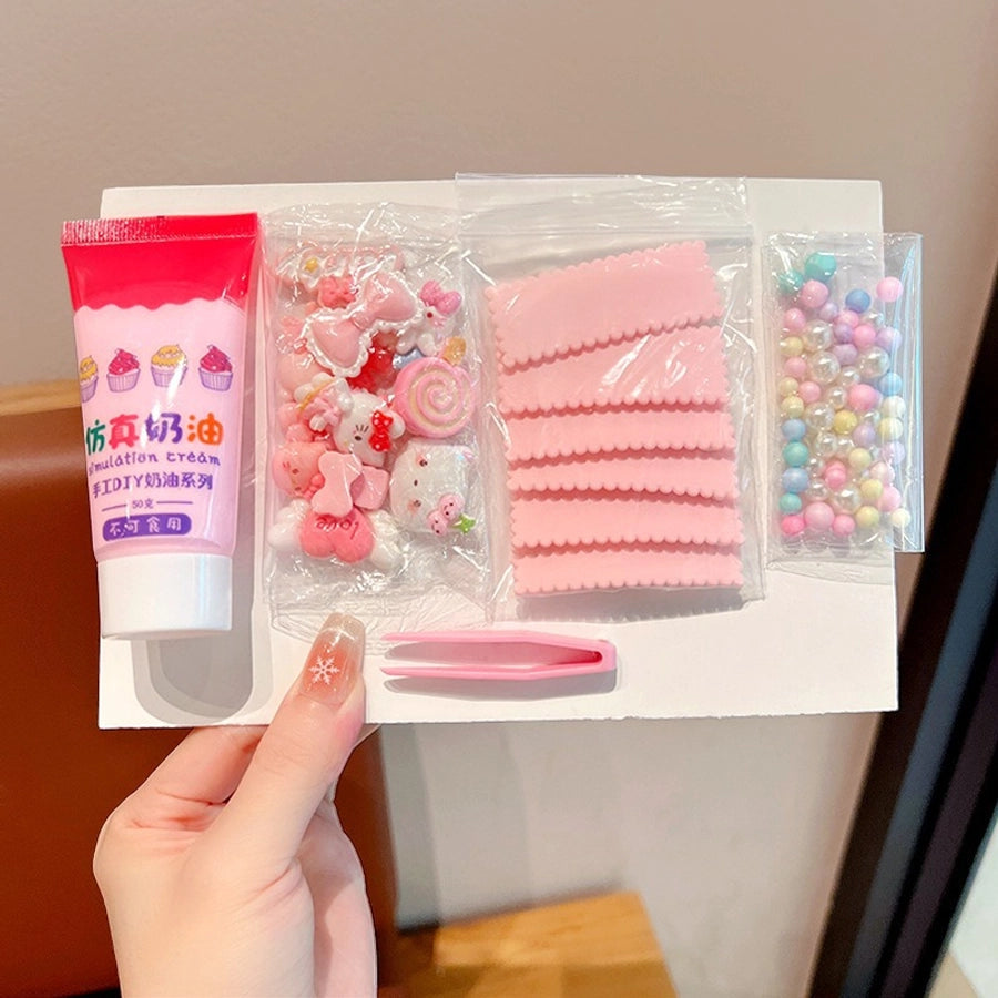 girl's cartoon style rabbit cartoon bow knot plastic hair clip hair tie