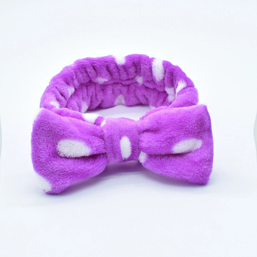 fashion stripe polka dots flannel bowknot hair band 1 piece