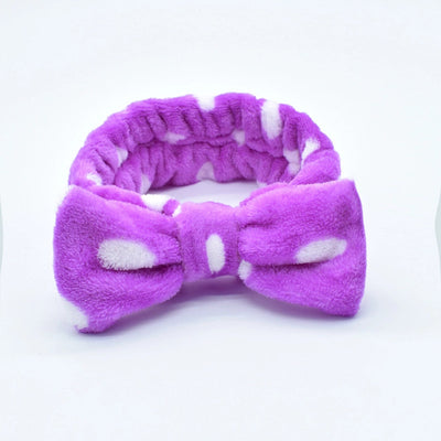 fashion stripe polka dots flannel bowknot hair band 1 piece