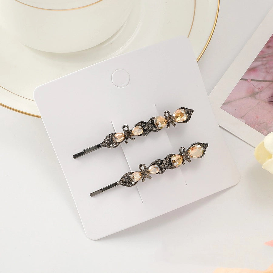 Women's Simple Style Classic Style Color Block Alloy Inlay Rhinestones Hair Clip