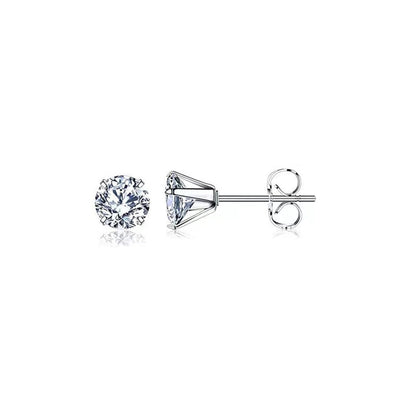 1 Pair Simple Style Round 304 Stainless Steel Ear Studs