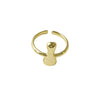 Copper Brass 18K Gold Plated Letter Open Rings