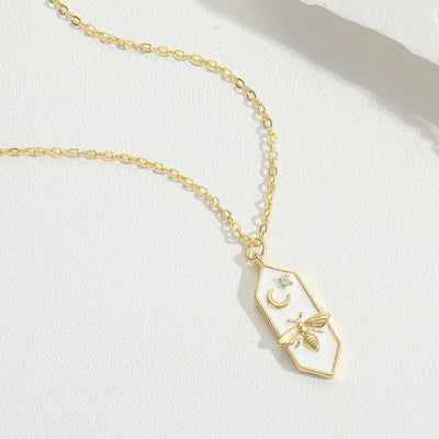 Copper 14K Gold Plated Vintage Style Simple Style Classic Style Plating Inlay Zircon Pendant Necklace