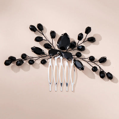 Women's Simple Style Classic Style Color Block Copper Inlay Rhinestones Insert comb