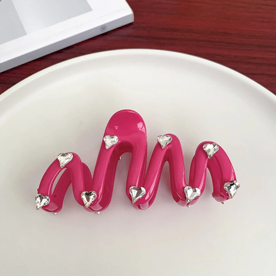 cute solid color arylic hair claws