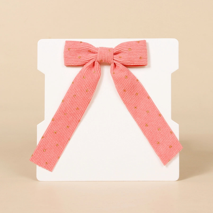 sweet bow knot corduroy hair clip