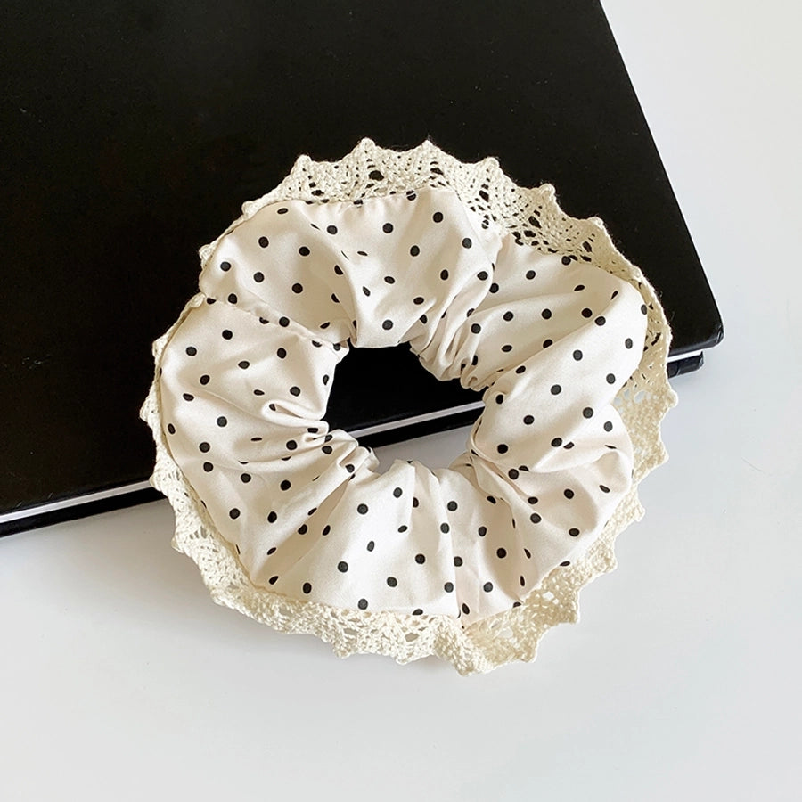 Women's Elegant Cute Polka Dots Cloth Lace Hair Tie