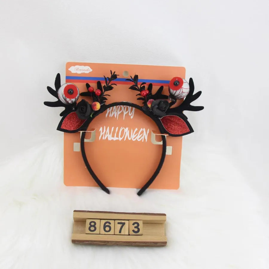 Halloween IG Style Women's Pumpkin Tree Bat Plastic Hair Band