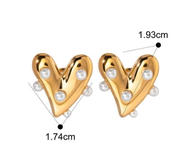 Jewelry Simple Style Heart Shape Titanium Steel Jewelry Set