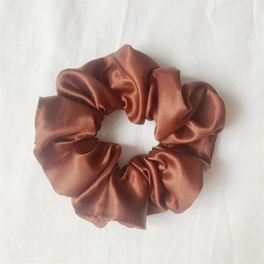 simple style commute solid color cloth handmade pleated hair tie