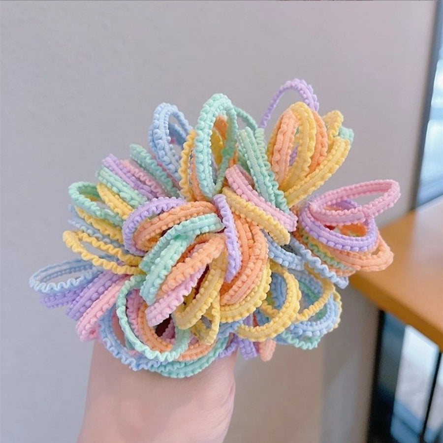 Children's Hair Tie Rubber Band Hair Band Hair Rope Girls' Baby Hair Tie Hair Rope Hair Accessories Hair Rope High Color Value Does Not Hage Hair