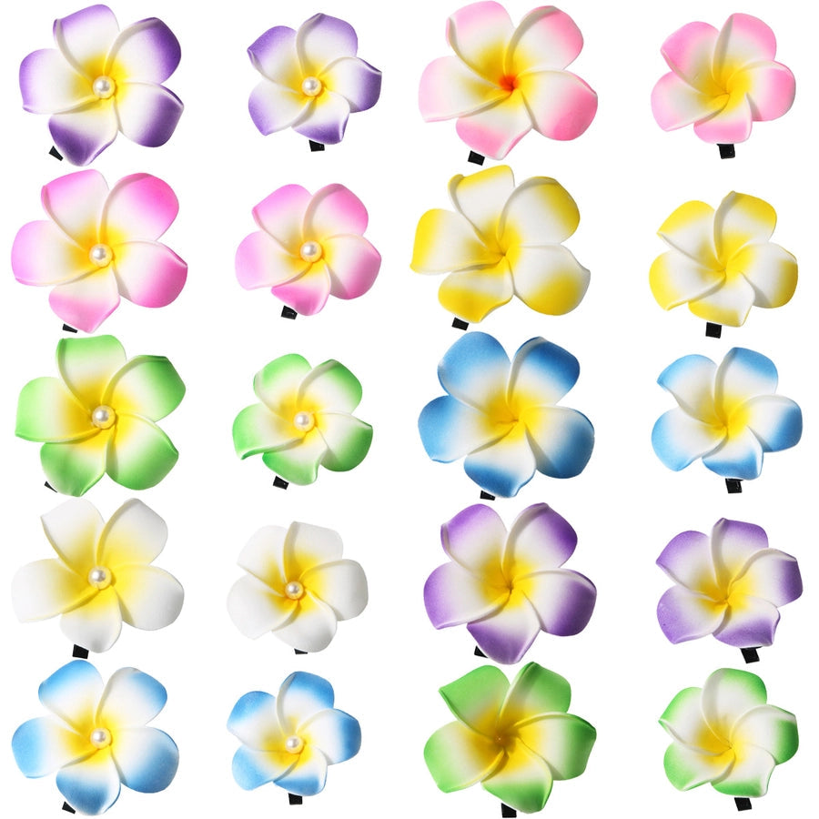 Women's Sweet Flower Plastic Metal Inlay Pearl Hair Clip