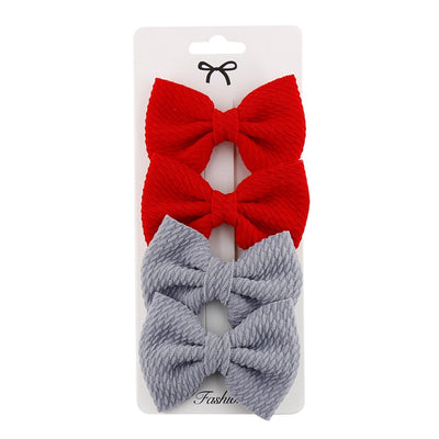 girl's simple style bow knot cloth braid hair band