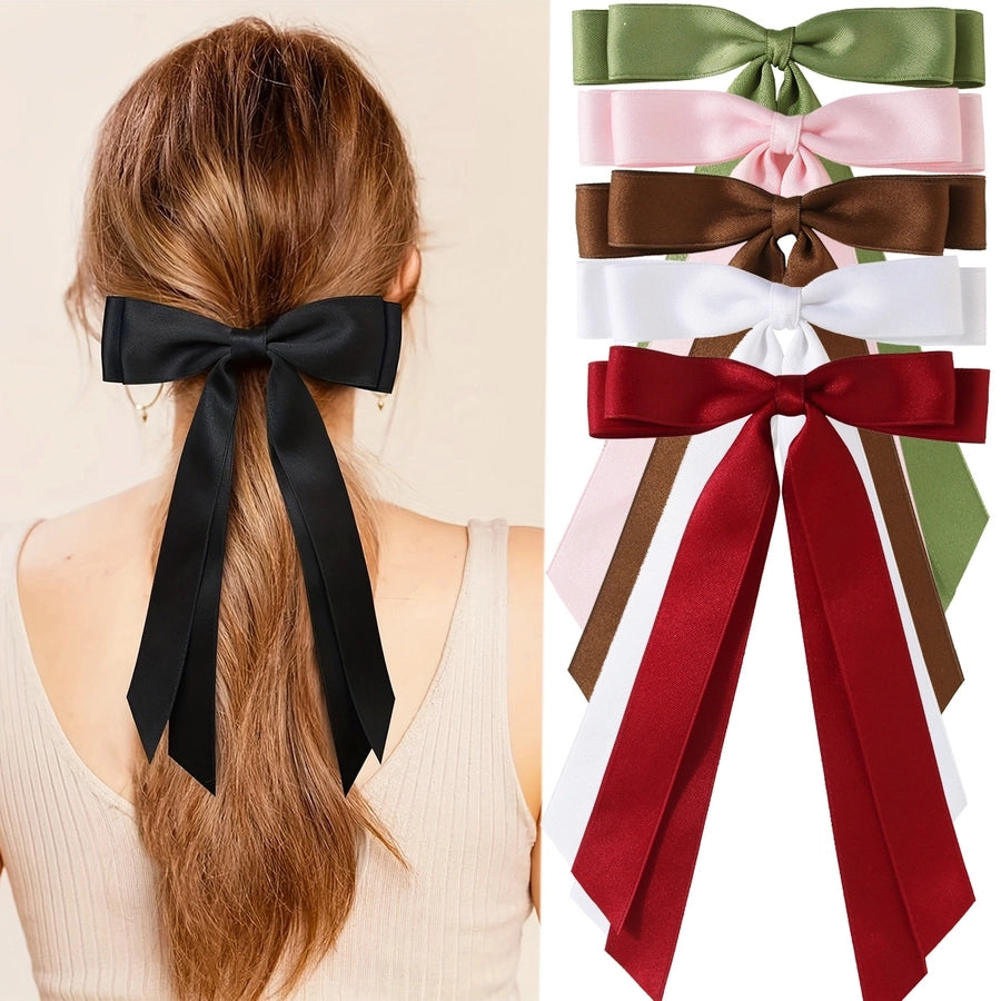 Guanyang  New Arrival 2.5cm Polyester Cotton Double Bow Barrettes Duckbill Clip Sweet Hair Pin Bar Shaped Hair Clip