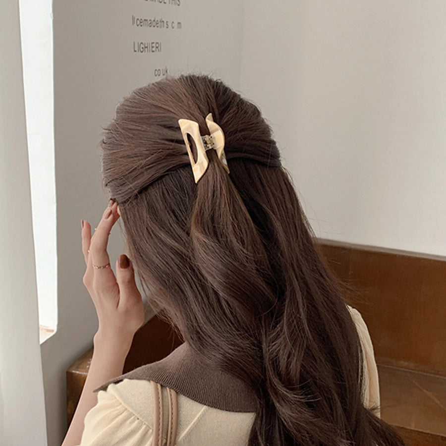 fashion tortoiseshell hollow semicircle hair clip simple hairpin