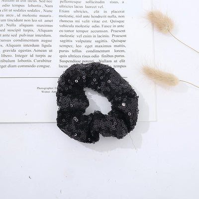popular sequin hair ring double-sided sequin plate hair ponytail rubber band fashion ladies mesh hair ring hair accessories
