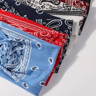 Hair Band Women's Bohemian Printed Headband Yoga Sports Sweat-absorbent Headscarf Cashew Flower Headwear Headband