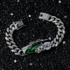 Hip-Hop Human Rhinestones Zinc alloy Cuban Link Chain Curb Chain Chain & Link Bracelets
