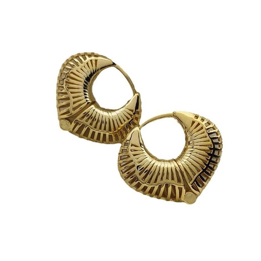 1 Pair Streetwear Star Copper 18K Gold Plated Earrings