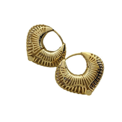 1 Pair Streetwear Star Copper 18K Gold Plated Earrings