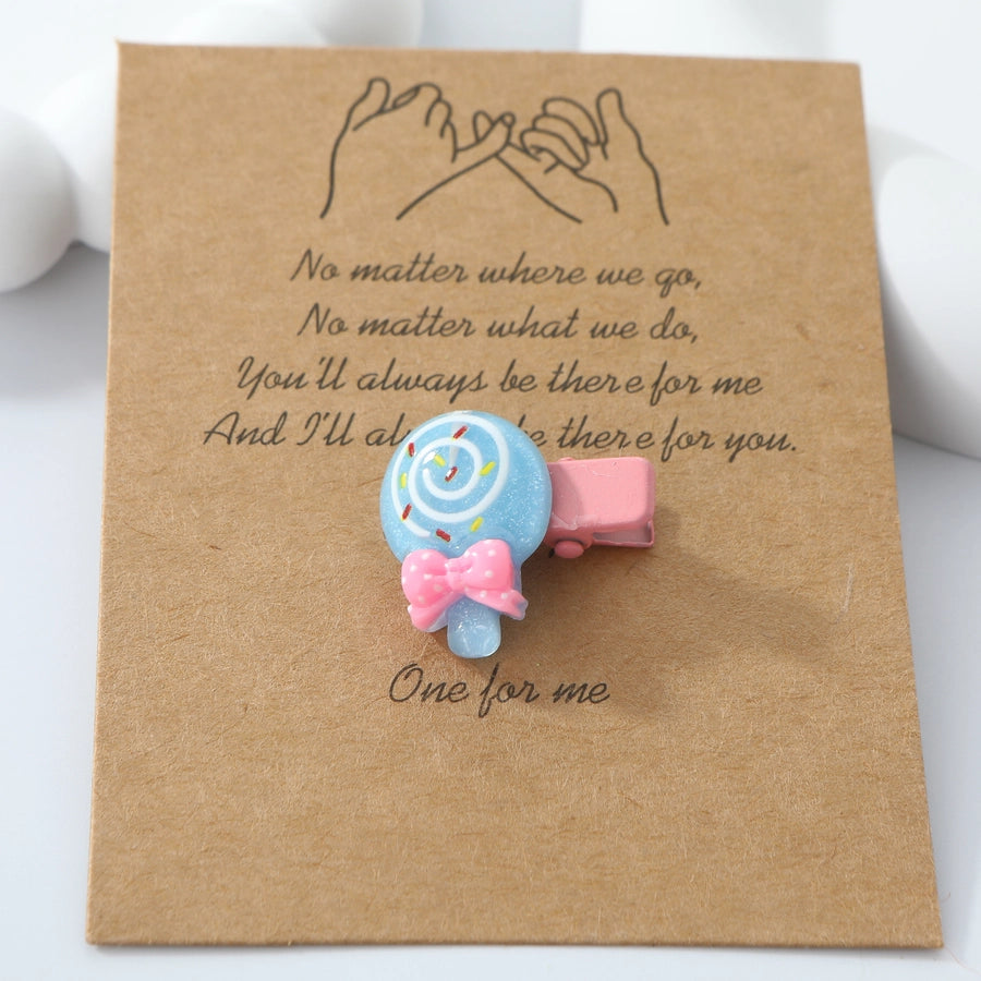 Women's Cute Color Block Resin Inlay Resin Hair Clip