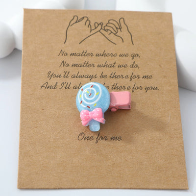 Women's Cute Color Block Resin Inlay Resin Hair Clip